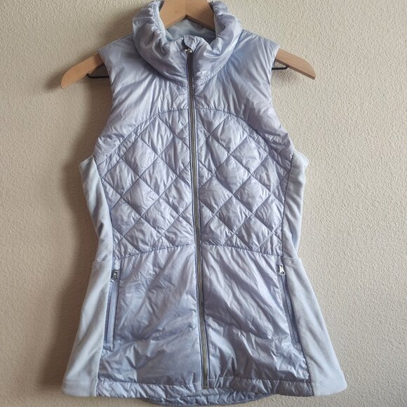Lululemon Vest Womens Sz 6 Quilted Down Zip Pockets Athletic Fitted Jacket